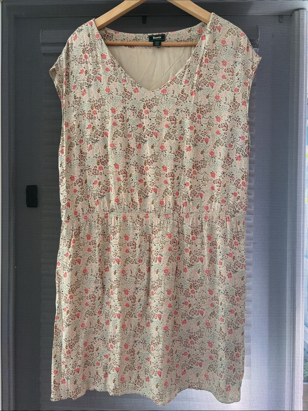 Roots Dress - cap sleeve, drop waist, floral